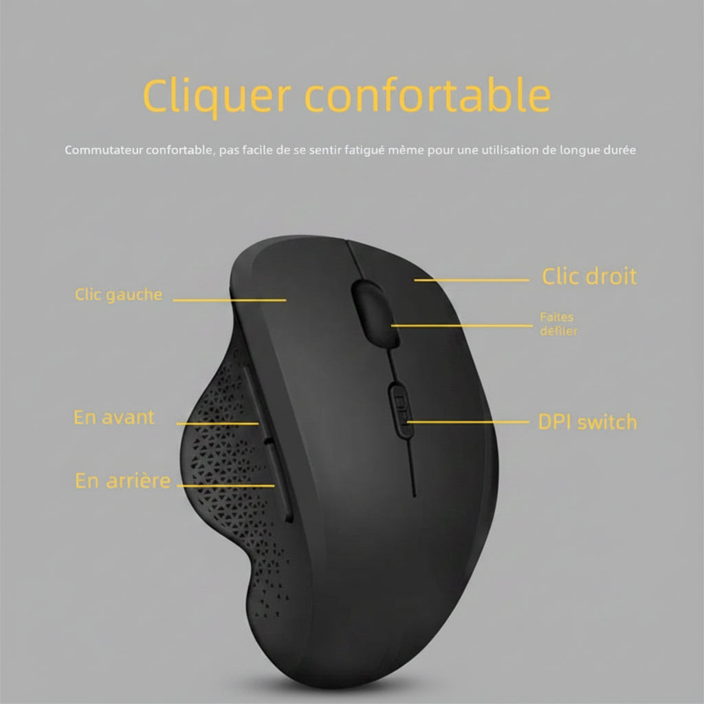 Souris ergonomique sans fil | Confort poignet™