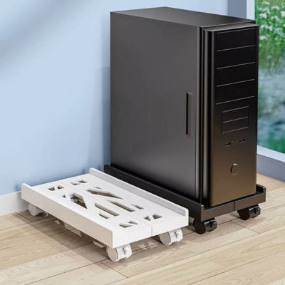 Support tour pc ConforTour Noir et blanc roulettes avec tour